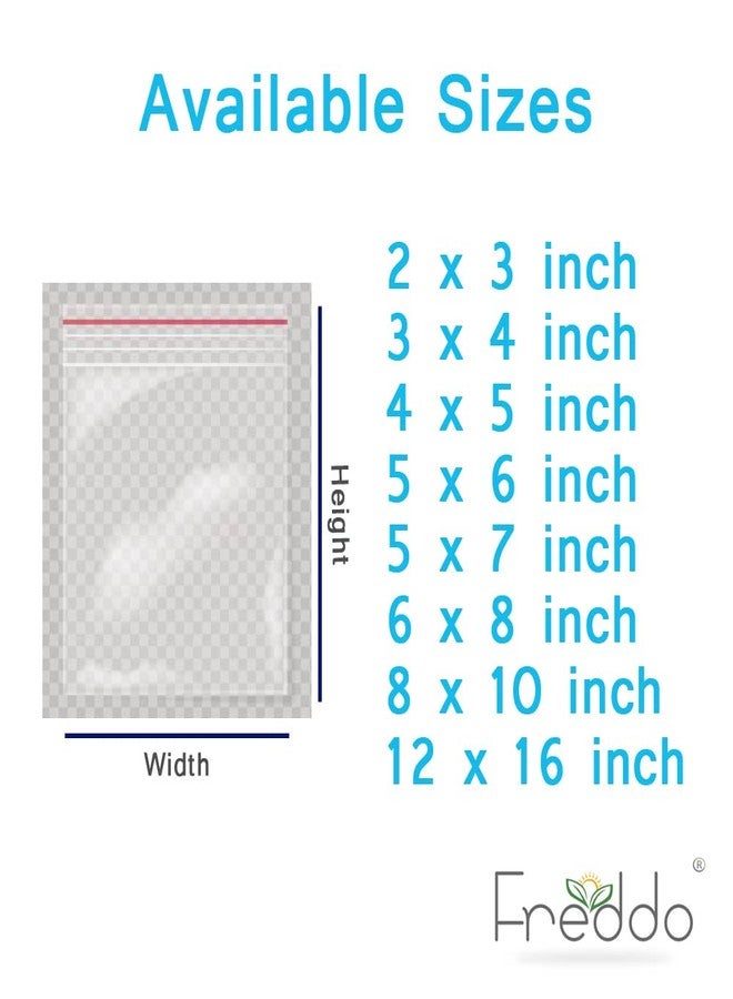 FREDDO Multi Purpose Re-Usable Transparent Zip Lock Storage Bags Sizes (MEDIUM) - 5 x 7 Inch - Pack of 100 Pcs - Image 4